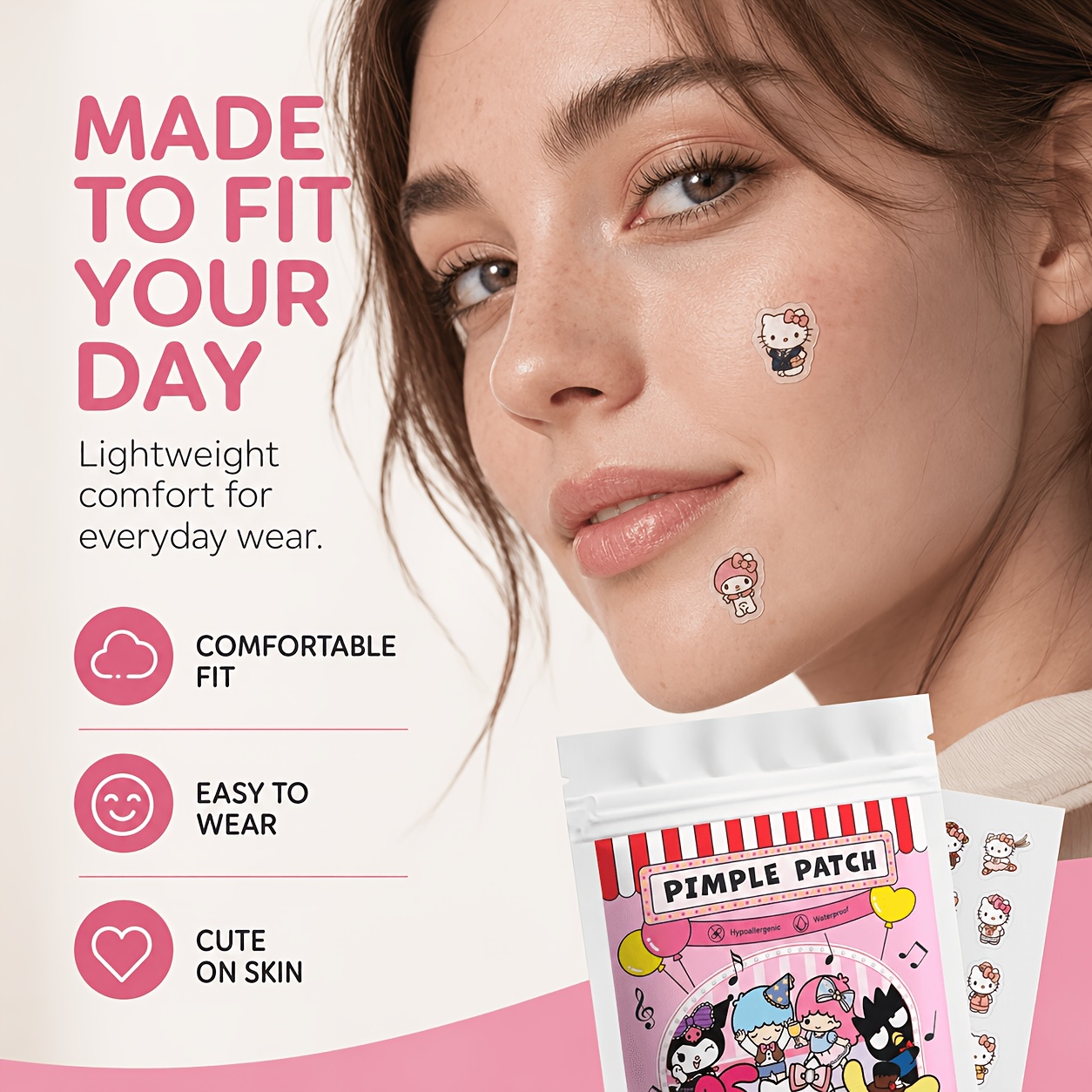Patch anti-acné Hello Kitty, p - Skincare The Originote avis et prix