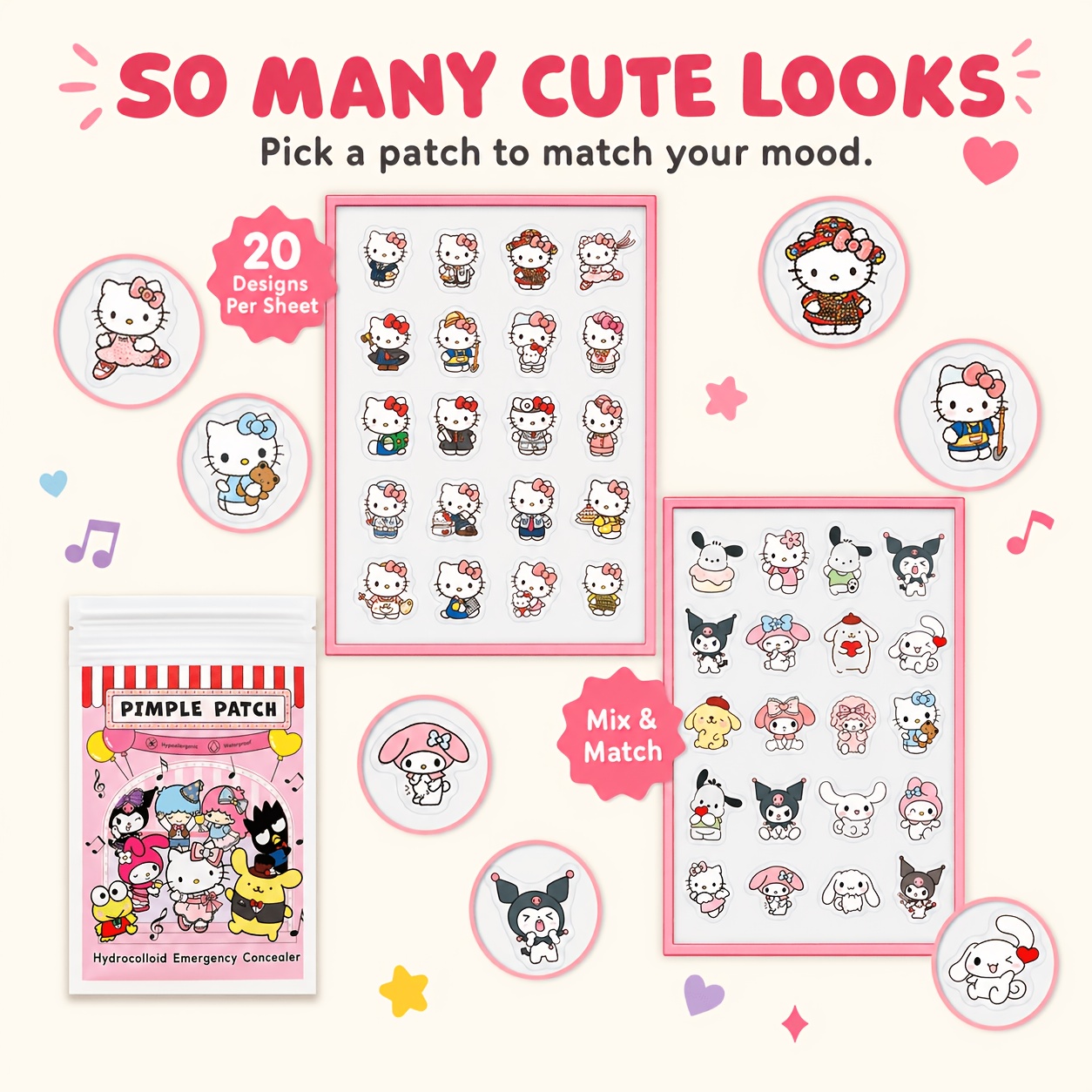 Patch anti-acné Hello Kitty, p - Skincare The Originote avis et prix