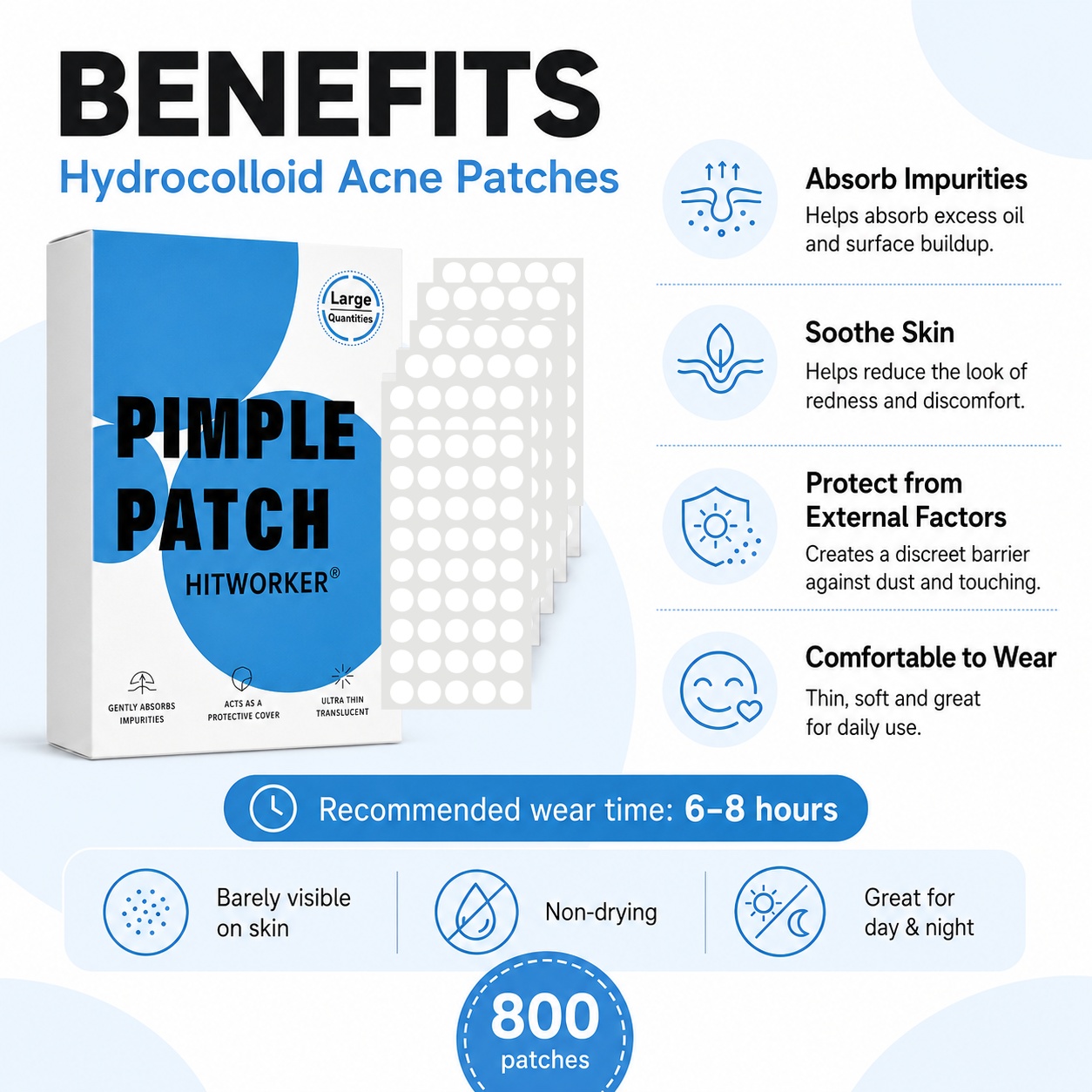 800 Patchs Hydrocolloïdes pour - Skincare The Originote avis et prix